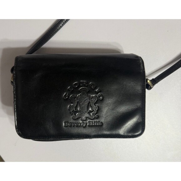 Giorgio Beverly Hills Handbags - Black leather vintage Giorgio Beverly Hills crossbody purse
